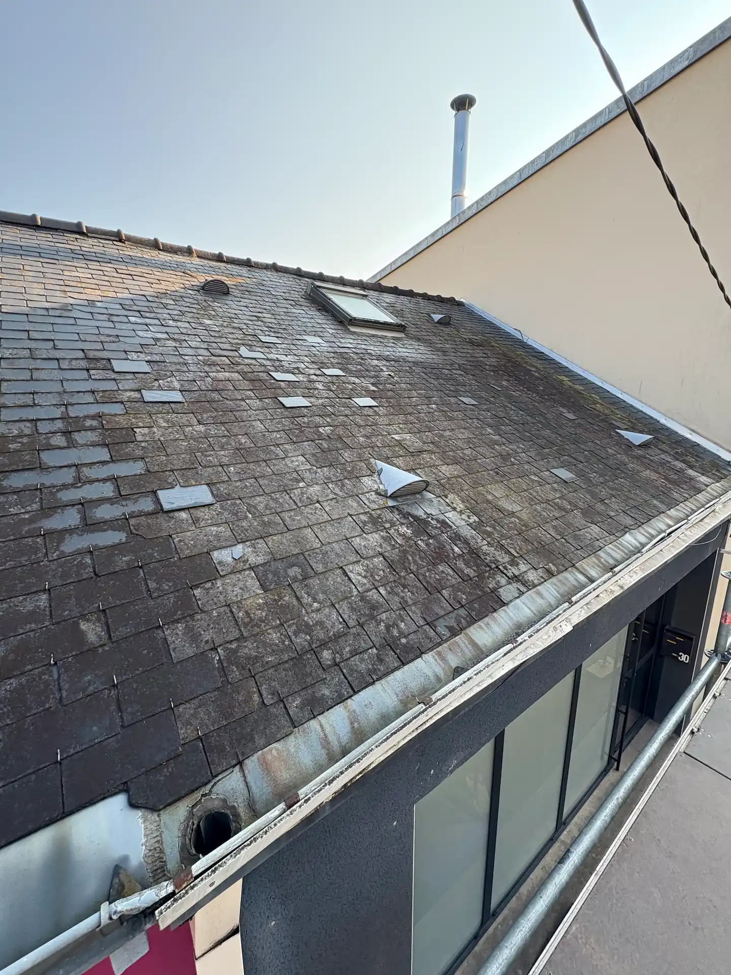 Chantier toiture ardoise