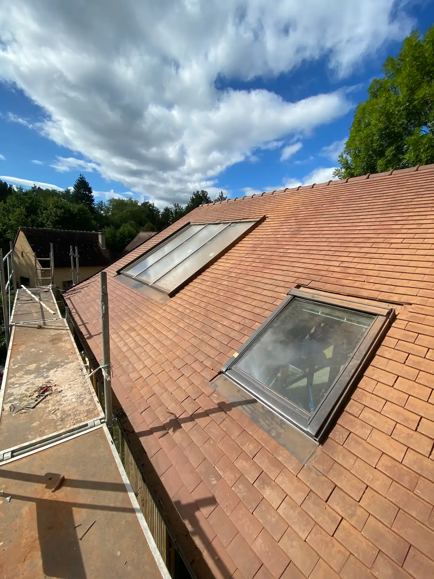 Pose de Velux sur toiture